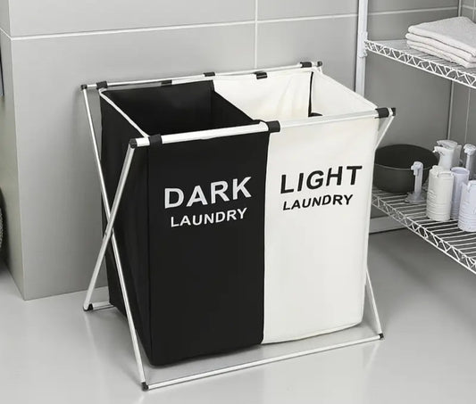 سلة غسيل مقسة لثلاث أجزاء