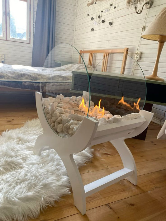 مدفأة دكور تعمل بالبيوإثانول تصميم عصري